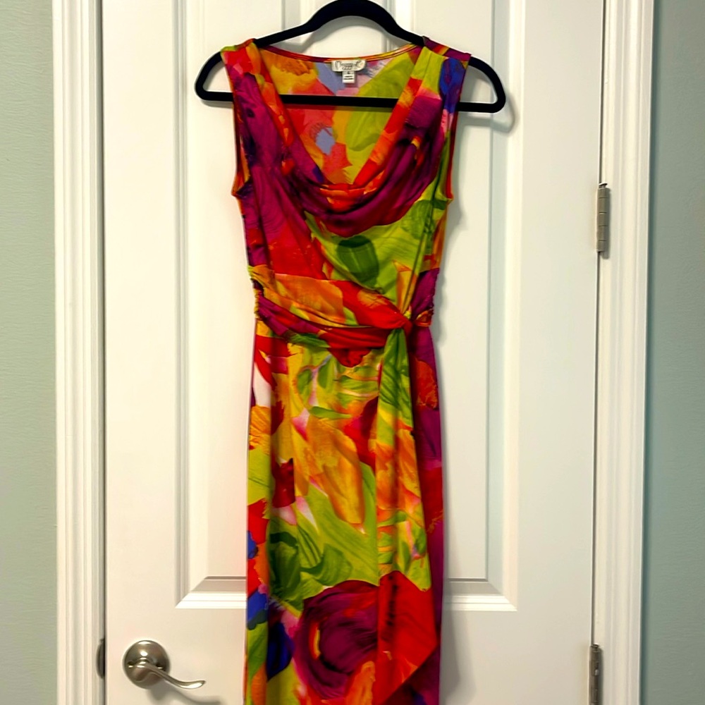 Maggy L ladies dress, cowl Neck, size 4